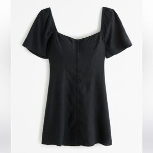 NWT Abercrombie Linen-Blend Button-Through Mini
Dress SIZE M